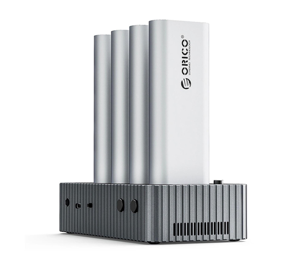 Orico Stacja dokująca4 dyski z funkcją klonowania M.2 NVME - szara - 1343394 - zdjęcie